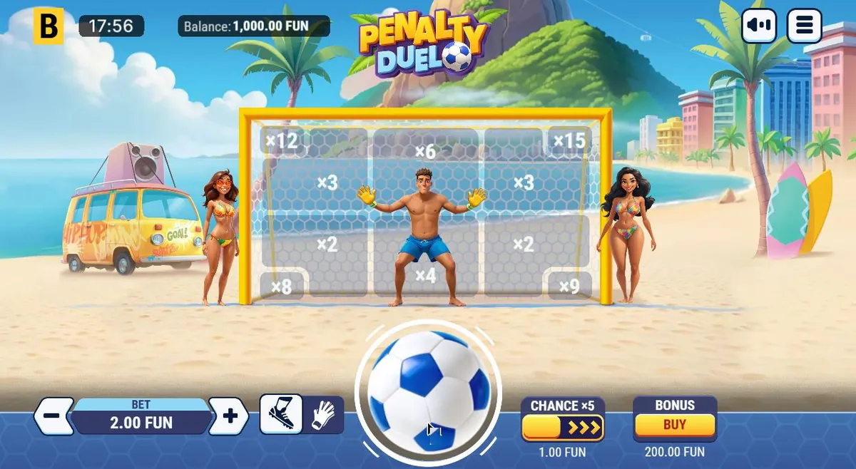Penalty Duel en Côte d'Ivoire : le but et ses secteurs multiplicateurs dans la démo officielle BGaming